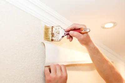 Pose de papier peint à Mulcent — revêtements muraux et toiles de verre